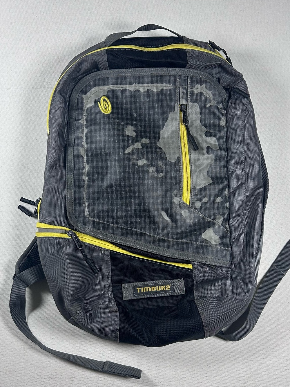 Timbuk2 Q Laptop Backpack Ballistic Nylon Bottle Opener Fake Distressing Style -